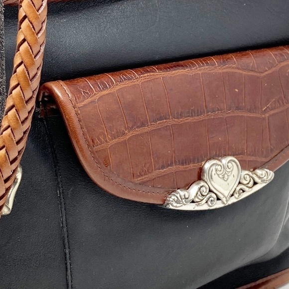 BRIGHTON | Vintage Black Classic Leather Tote - Picture 16 of 16